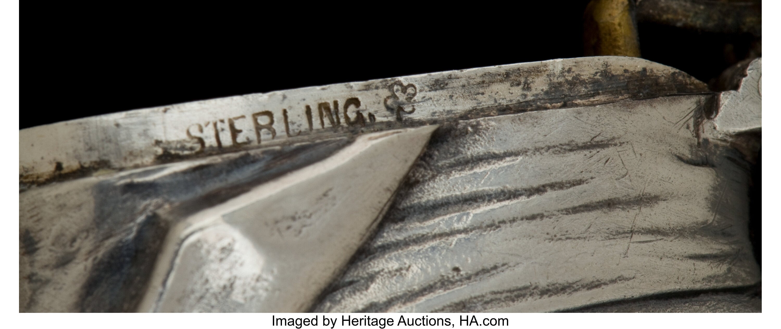 A HOWARD SILVER FIGURAL MATCH SAFE: JOHN JAY. Howard Sterling Co., Providence, RI, circa 1890. Marks