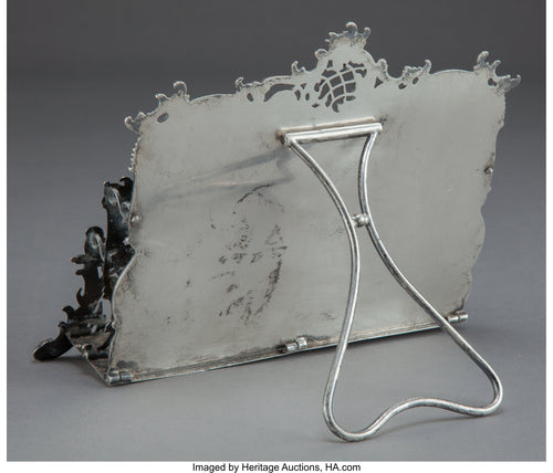 A HOWARD STERLING CO. SILVER LETTER RACK. Howard Sterling Co., Providence, Rhode Island, circa 1900